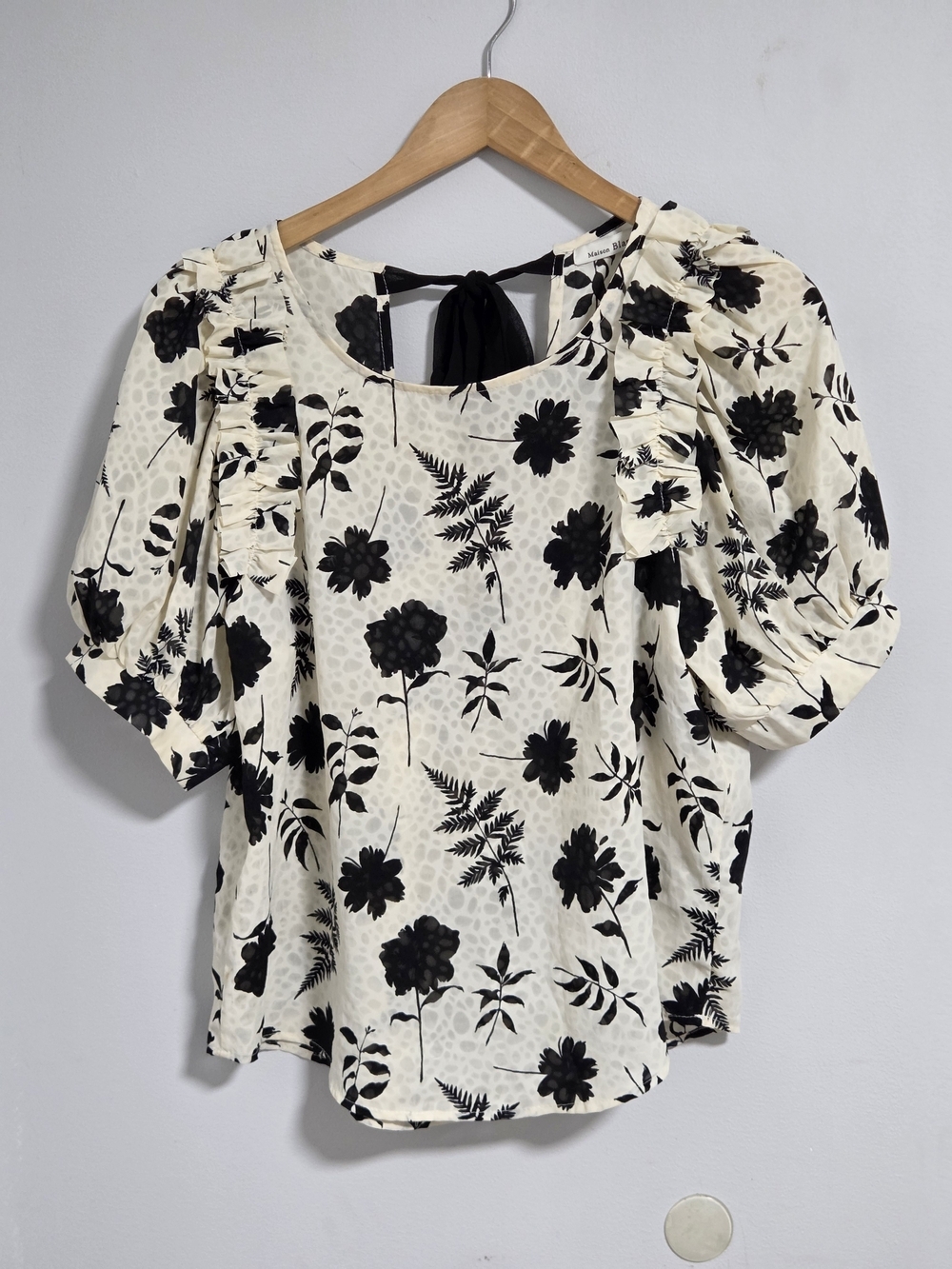 Maison Blanche by Yannik Zamboni Women's Floral Puff Sleeve Top